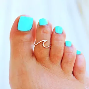 Wave Toe Ring