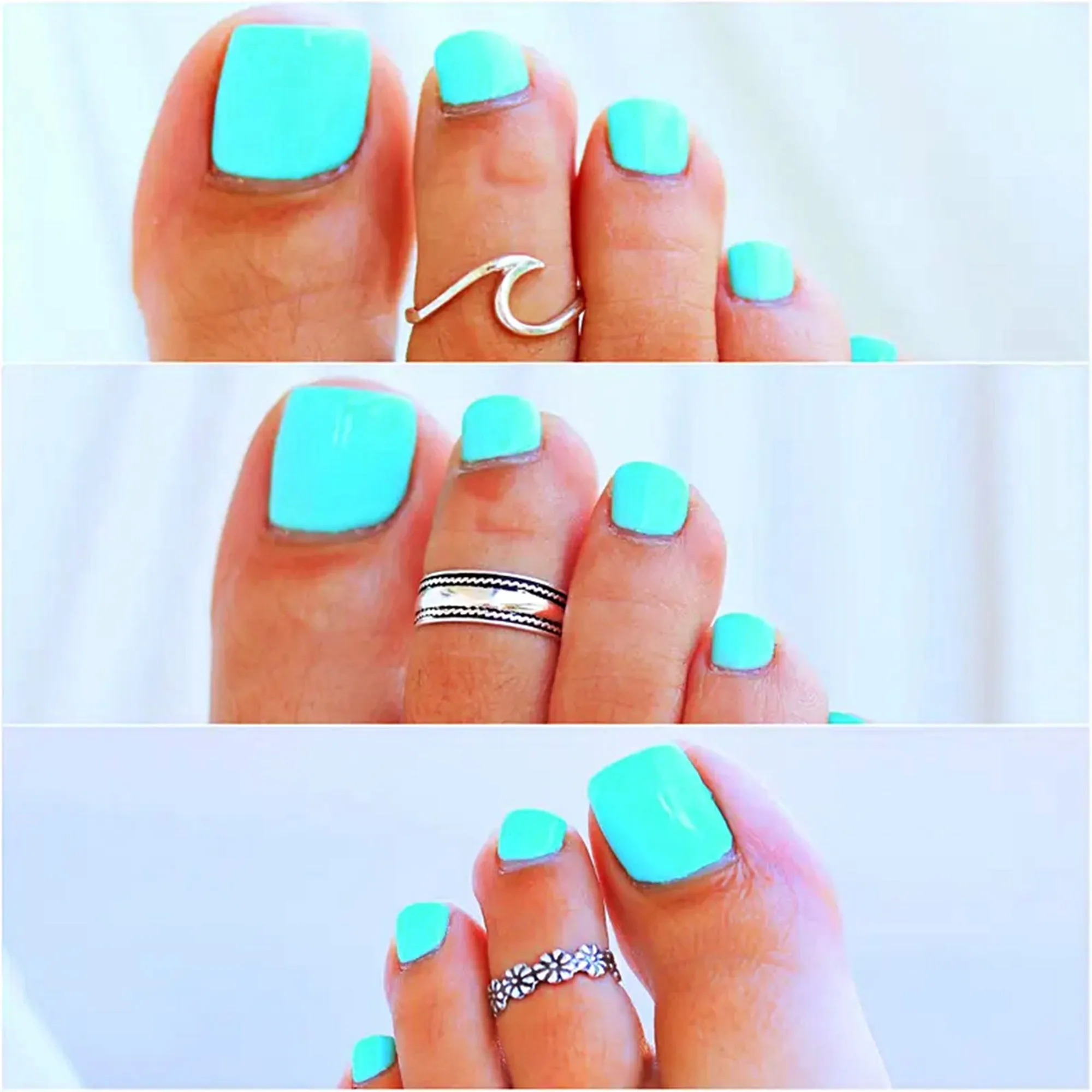 Wave Toe Ring