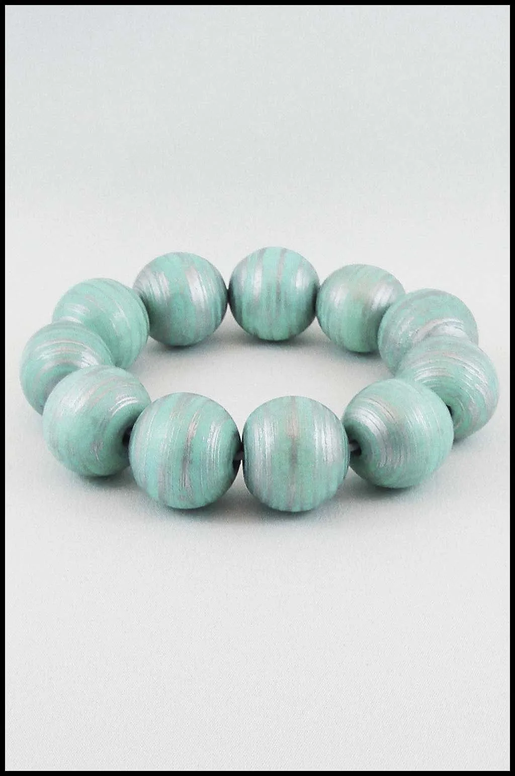 Wood Bead Stretch Bracelet