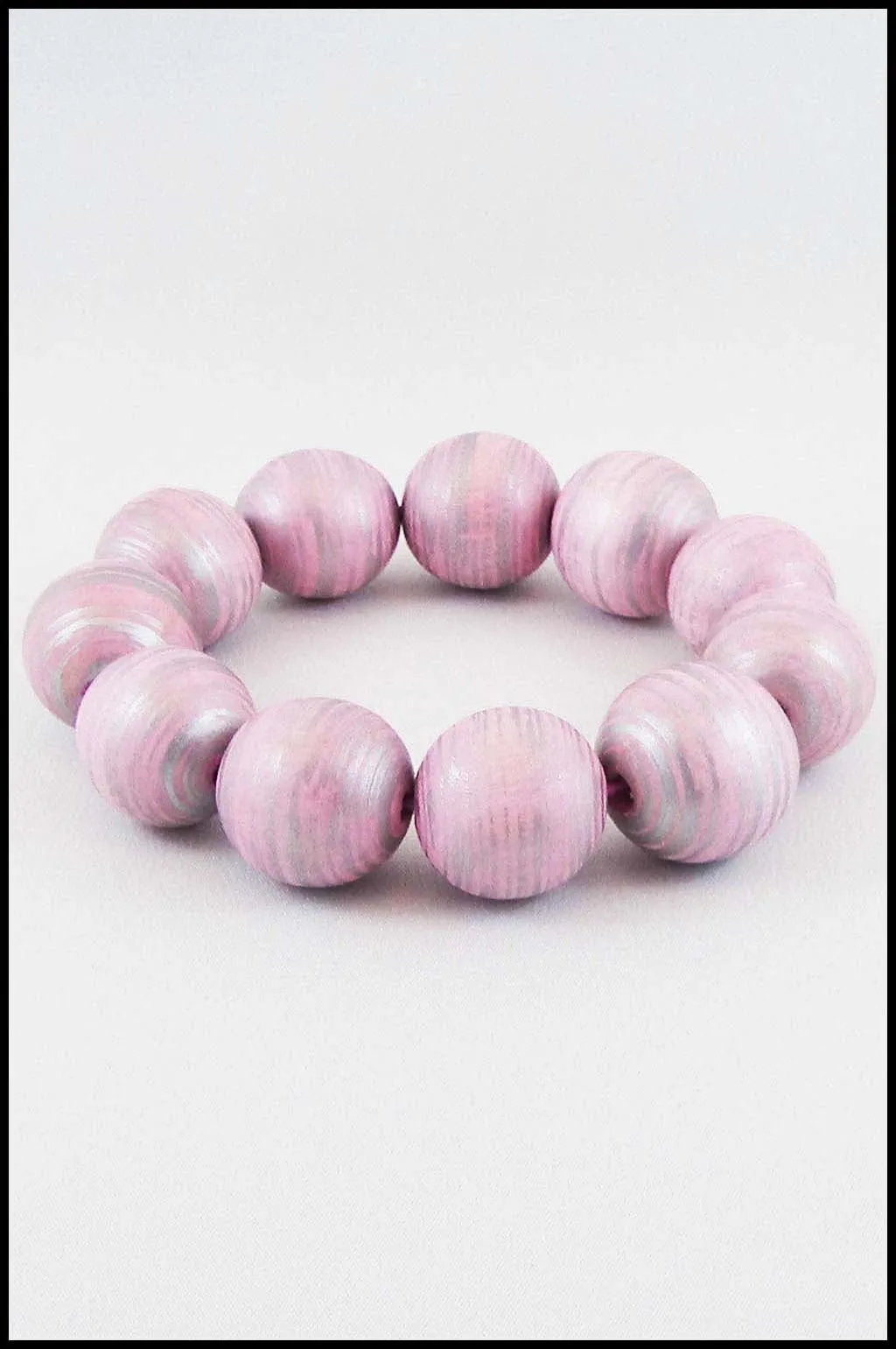 Wood Bead Stretch Bracelet